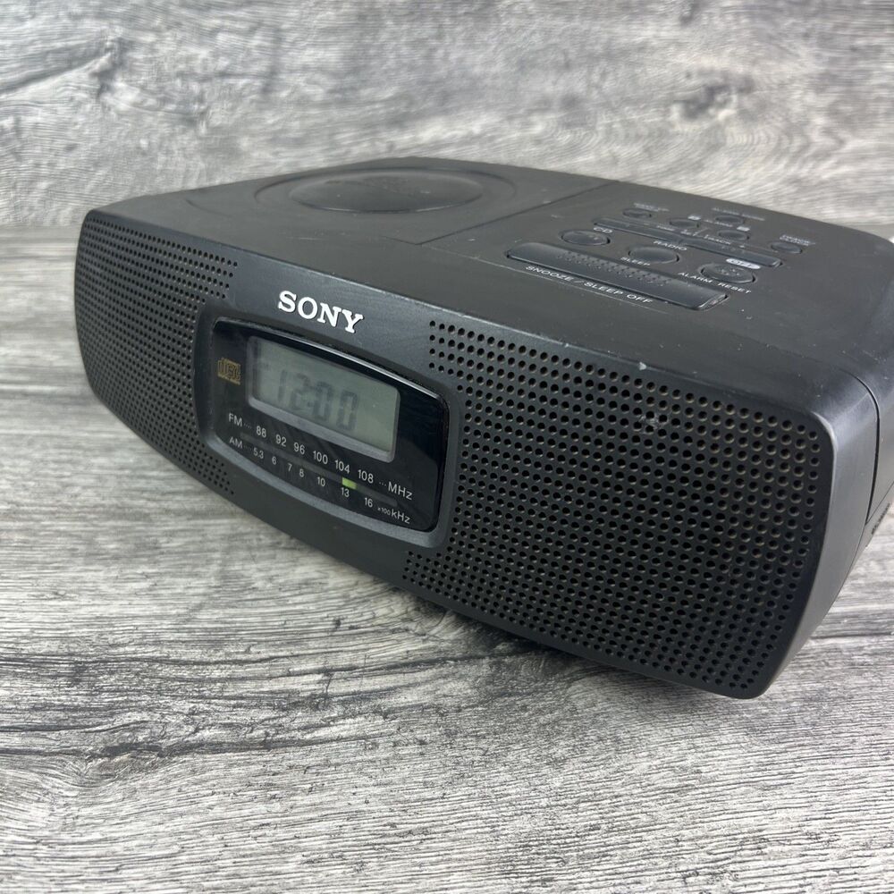 Vintage Sony ICF-CD820 Stereo Alarm Clock AM/FM CD Player Works Tested *Read